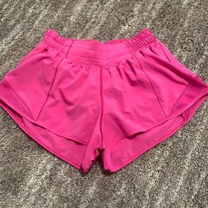 Sonic pink lululemon hottie hot shorts